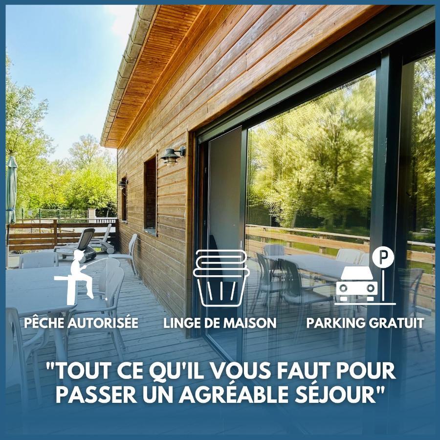 Chalet avec terrasse sur pilotis vue sur l'étang Rue  Exterior foto
