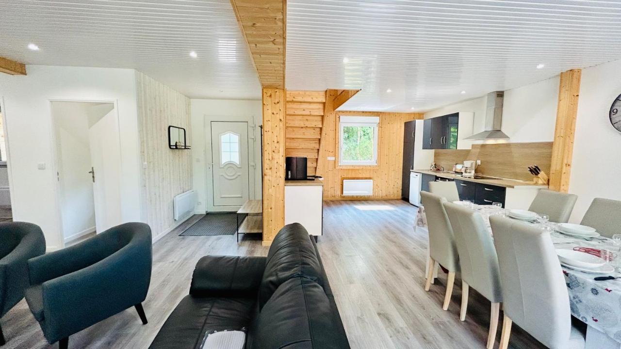Chalet avec terrasse sur pilotis vue sur l'étang Rue  Exterior foto