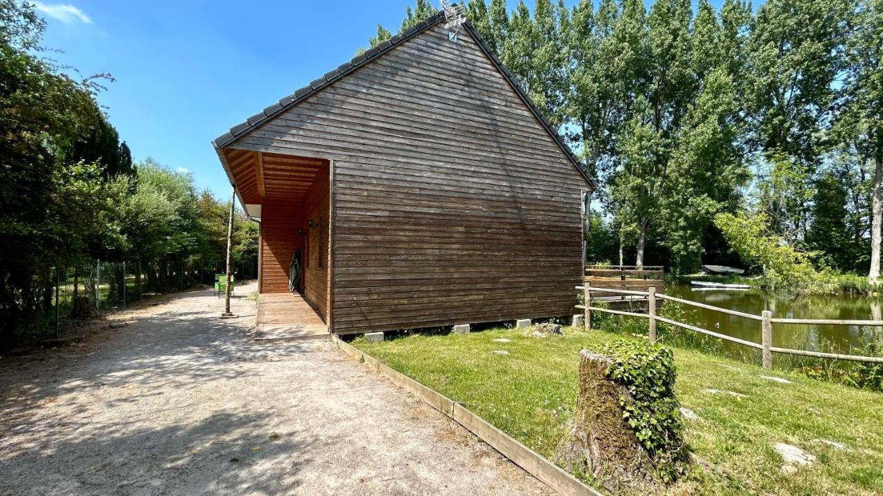 Chalet avec terrasse sur pilotis vue sur l'étang Rue  Exterior foto